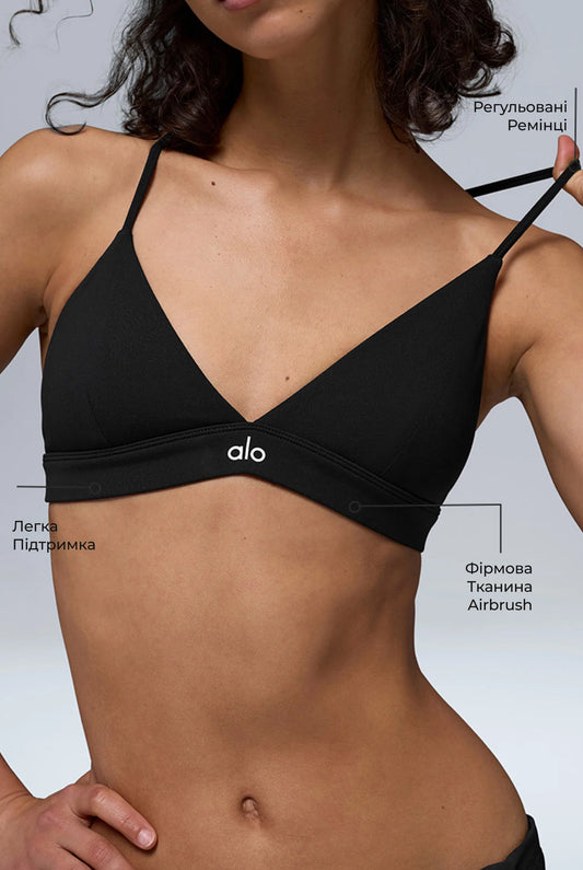 Спортивний топ бра Alo Yoga Splendor Bra жіночий чорний