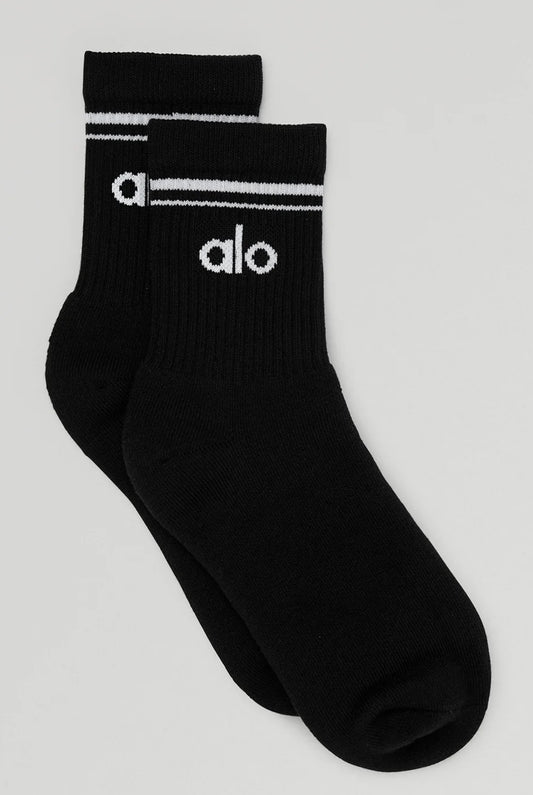 Шкарпетки Alo Yoga Unisex Half-Crew Throwback Sock унісекс чорні